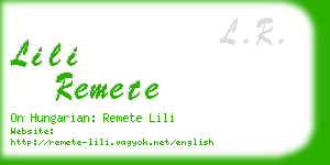 lili remete business card